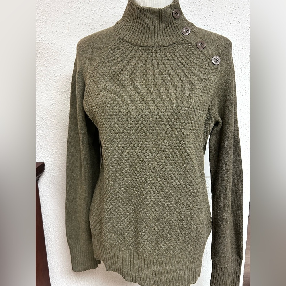 The North Face Grey Hazel Wool‎ Blend Sweater with Button Accents Size XL